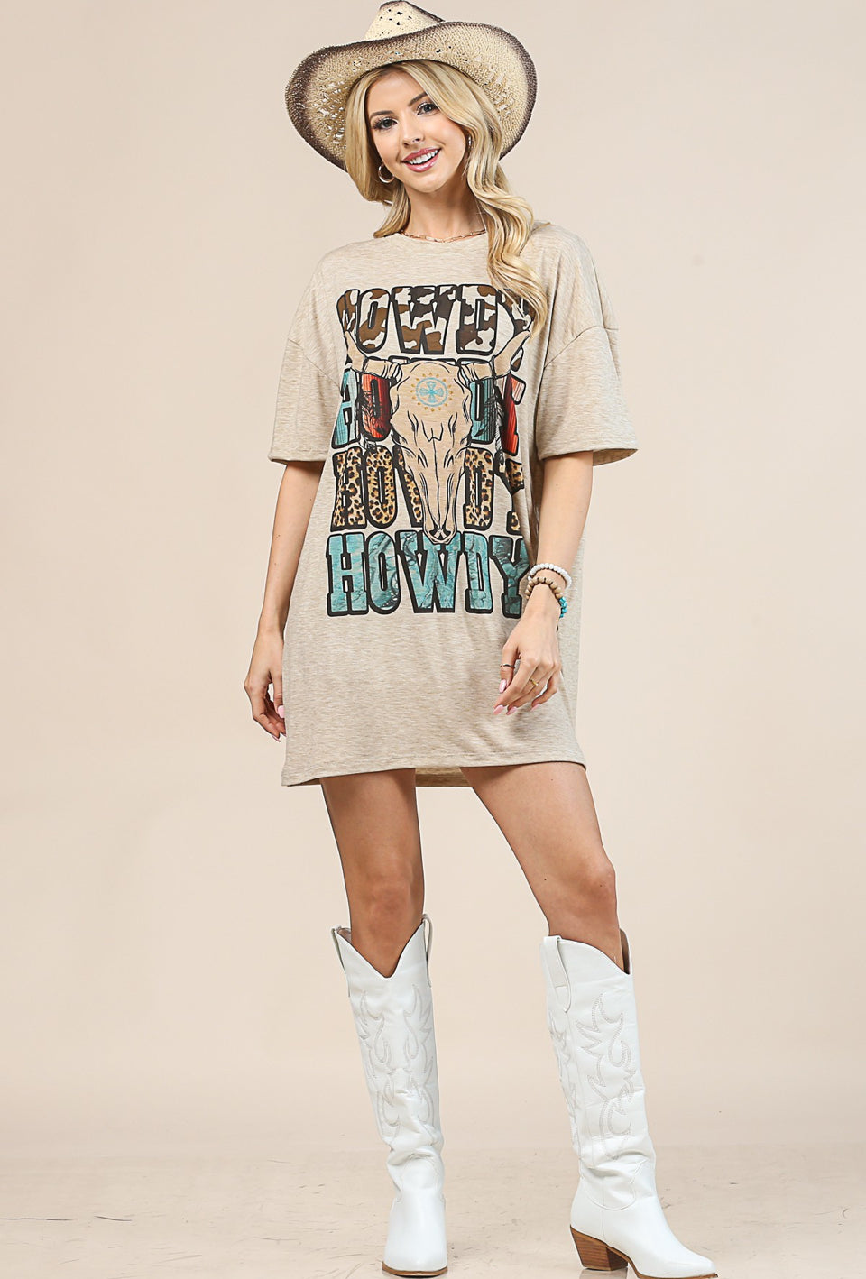 Howdy Oversized T-Shirt Dress– Liz & Layne