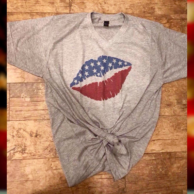American Kisses T-Shirt - Spurs and Stilettos Boutique
